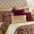 4 Piece Comforter Set Burdy King King Multicolor Polyester