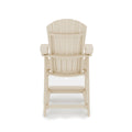 Adirondack Style Counter Chair Stylish Hdpe Poly Lumber For Dining, Patio, And Garden Comfort No Dining Set Beige Weather Resistant Frame American Traditional Hdpe Hdpe