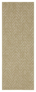 Earth Gc Ntl1014 Jute White 2 Ft. 7 In. X 7 Ft. 3 In. Indoor Outdoor Area Rug Natural White Polyester Polypropylene