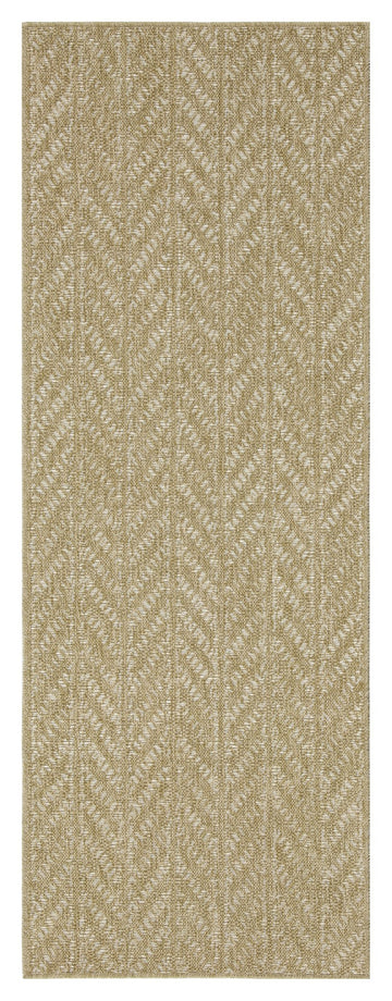 Earth Gc Ntl1014 Jute White 2 Ft. 7 In. X 7 Ft. 3 In. Indoor Outdoor Area Rug Natural White Polyester Polypropylene