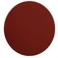 Red Round Wooden Side Table Red Primary Living Space Round Wood Pedestal