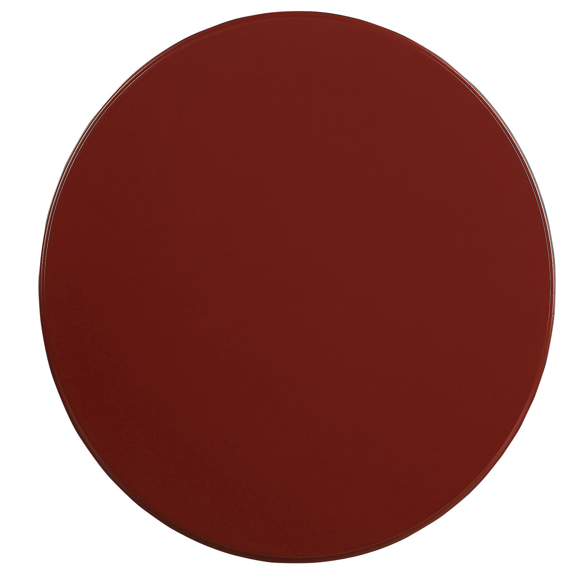 Red Round Wooden Side Table Red Primary Living Space Round Wood Pedestal