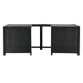 Spa Surround Spa Frame Quadrilateral Outdoor Rattan Sectional Sofa Set With Mini Sofa,Wooden Seats And Storage Spaces, Beige Yes Beige Water Resistant Frame Water Resistant Cushion Garden & Outdoor Sectional Seating Groups Foam Rattan Waterproof Fabric