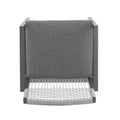 Outdoor Dining Set, Dining Chair Set Of 6 Aluminum Dining Table, Gray Black Black Grey Aluminum