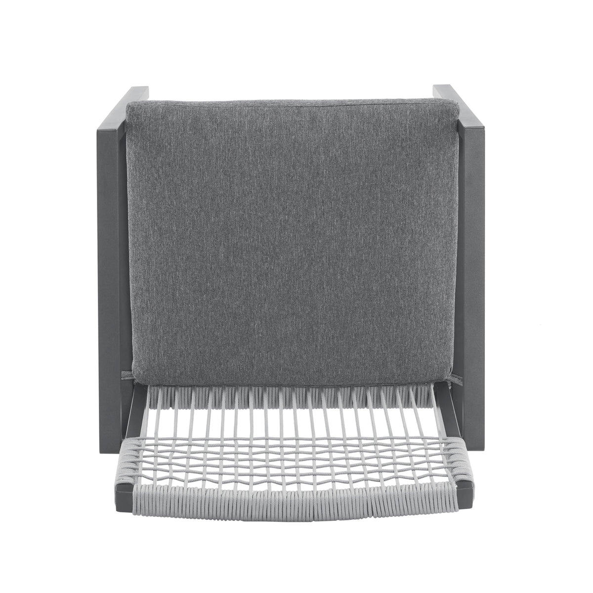 Outdoor Dining Set, Dining Chair Set Of 6 Aluminum Dining Table, Gray Black Black Grey Aluminum