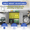 Heavy Duty Metal Garage Storage Cabinet With Wheels Sturdy And Durable Tool Storage Cabinet For Garage, Office, And Home Organizer Solutions Black Gray Steel