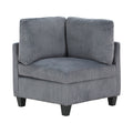 Modern Living Room Furniture Dark Gray Corner Seat With Storage Corduroy Fabric Upholstery 1Pc Modular Piece Dark Gray Primary Living Space Contemporary,Modern Solid Wood