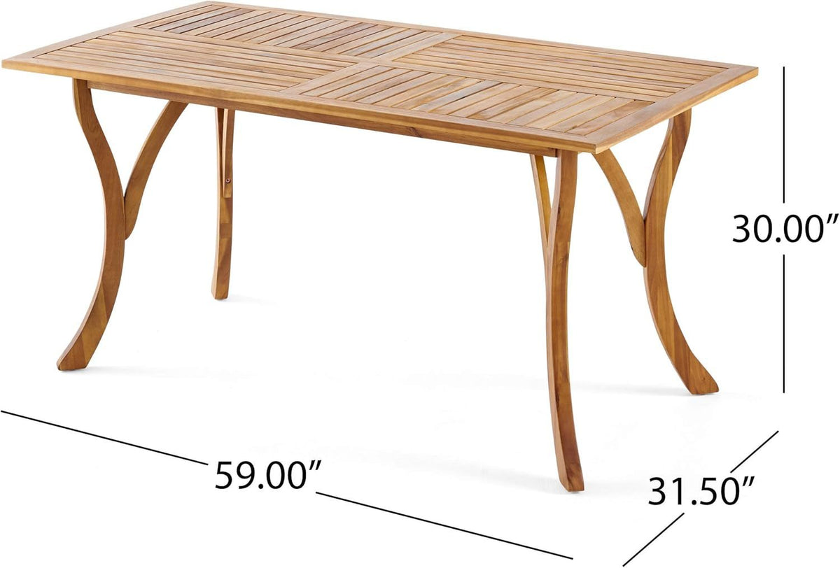Hermosa 7 Piece Wood Dining Set With Cushions Yes Teak Acacia Wood