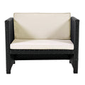 Spa Surround Spa Frame Quadrilateral Outdoor Rattan Sectional Sofa Set With Mini Sofa,Wooden Seats And Storage Spaces, Beige Yes Beige Water Resistant Frame Water Resistant Cushion Garden & Outdoor Sectional Seating Groups Foam Rattan Waterproof Fabric