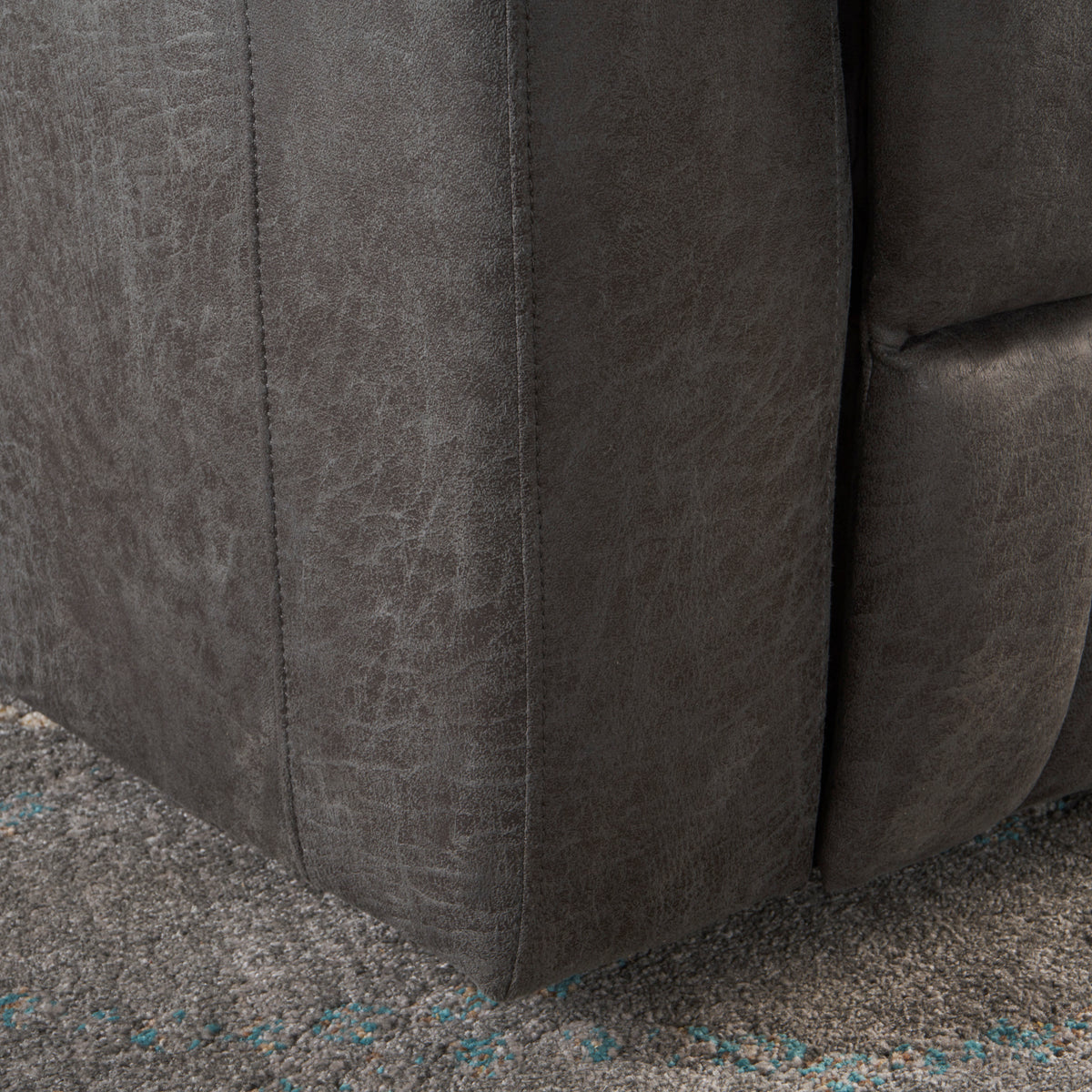 33" Wide Power Standard Recliner Chair With Arm Storage With Usb Slate Microfiber