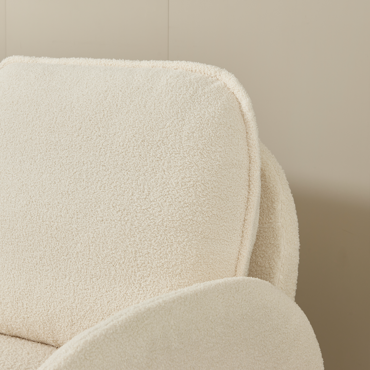 59" Loveseat Sofa Small Couch For Living Room, Sherpa Fabric Upholstered Loveseat Sofa Couch, Small Loveseat Sofa For Apartment, Bedroom Beige Foam Sherpa 2 Seat