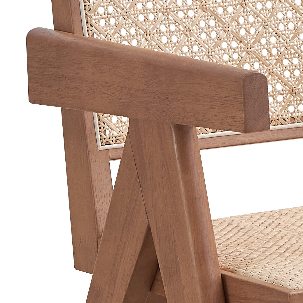 Beige And Natural Accent Chair Natural Primary Living Space Modern Wood Rattan