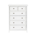 Modern 6 Drawers Dresser 6 Drawers Cabinet,Chest Of Drawers Closet Organizers And Storage Clothes Storage Drawers Cabinet For Living Room, Farmhouse Dresser Organizer White White Mdf