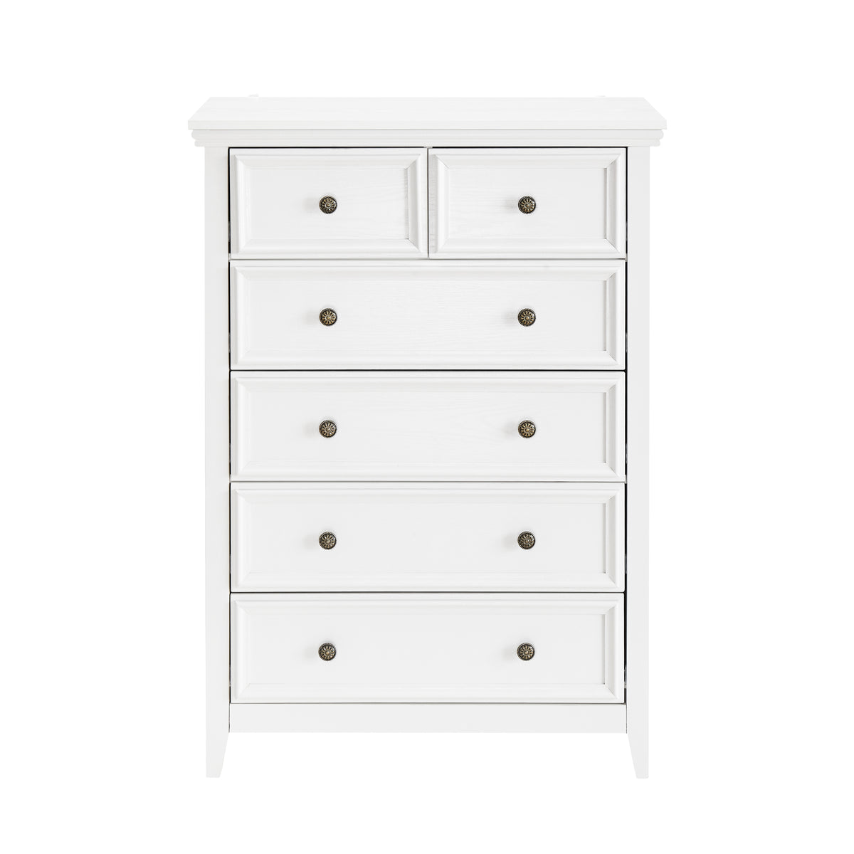 Modern 6 Drawers Dresser 6 Drawers Cabinet,Chest Of Drawers Closet Organizers And Storage Clothes Storage Drawers Cabinet For Living Room, Farmhouse Dresser Organizer White White Mdf