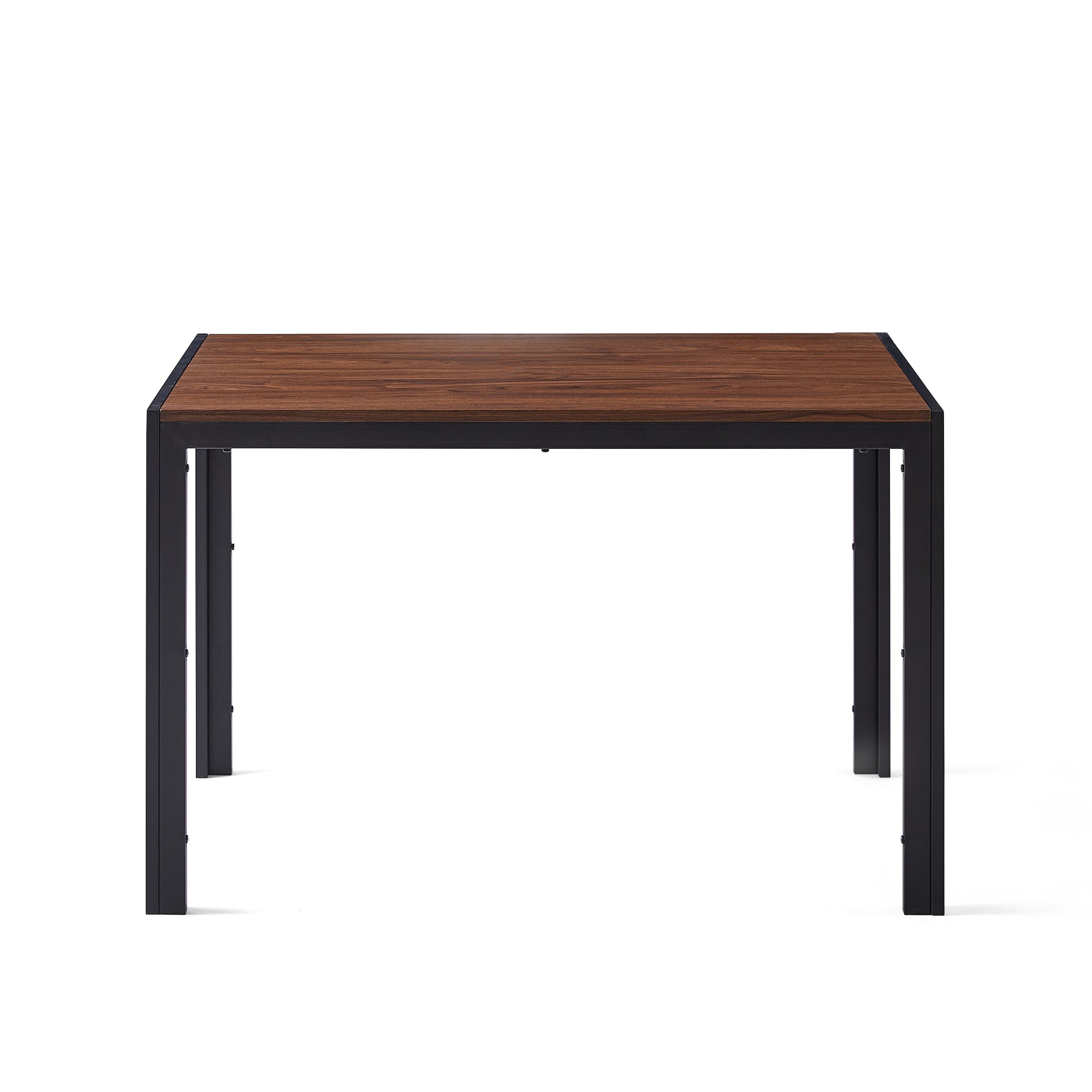Creative Design Veneered Mdf Wood Structure Rectangular Walnut Dining Table Walnut Brown Triangular Dining Room Modern Floor Mount Kitchen & Dining Tables Mdf