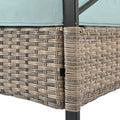 Patio Furniture, Outdoor Furniture, Seasonal Pe Wicker Furniture, Four Set Wicker Furniture With Black Metal Table Yes Brown Seats 4 Pe Rattan Iron Waterproof Fabric