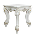 Antique Pearl Square End Table White Primary Living Space Poplar Rectangular Wood