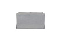 Loveseat With Skirt And Reversable Cushions And 2 Pillows Light Gray Upholstered