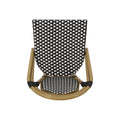 French Bistro Chair White Black Rattan