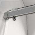 Top Rail Only, Stainless Steel Top Track With Buffer For Shower Door, 24D02P01 T60Bnx Brushed Nickel Stainless Steel
