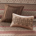 5 Piece Jacquard Quilt Set With Throw Pillows Red King Cal King King Red Cotton
