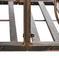 Outsunny 6' Metal Arch Backyard Garden Bridge, Safety Siderails, Arc Footbridge For Backyard Creek, Stream, Pond, Bronze Bronze Steel