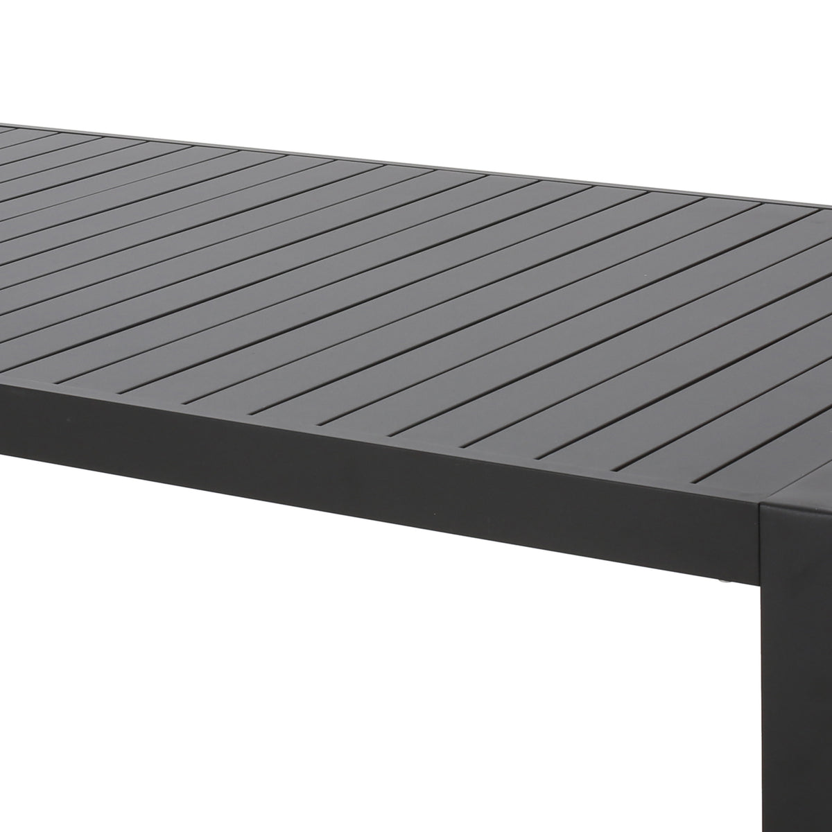 Outdoor Dining Set, Dining Chair Set Of 6 Aluminum Dining Table, Gray Black Black Grey Aluminum