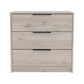 Kaia 3 Drawers Dresser, Superior Top Light Gray Gray Drawer 3 Drawers Bedroom Shelf Modern Particle Board Particle Board