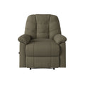 The Granada Recliner In Sage Gray Gray,Sage Manual Handle Wood Handle Microsuede,Polyester