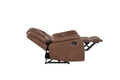 Katrine 3 Piece Living Room Set Brown Dark Brown Fabric
