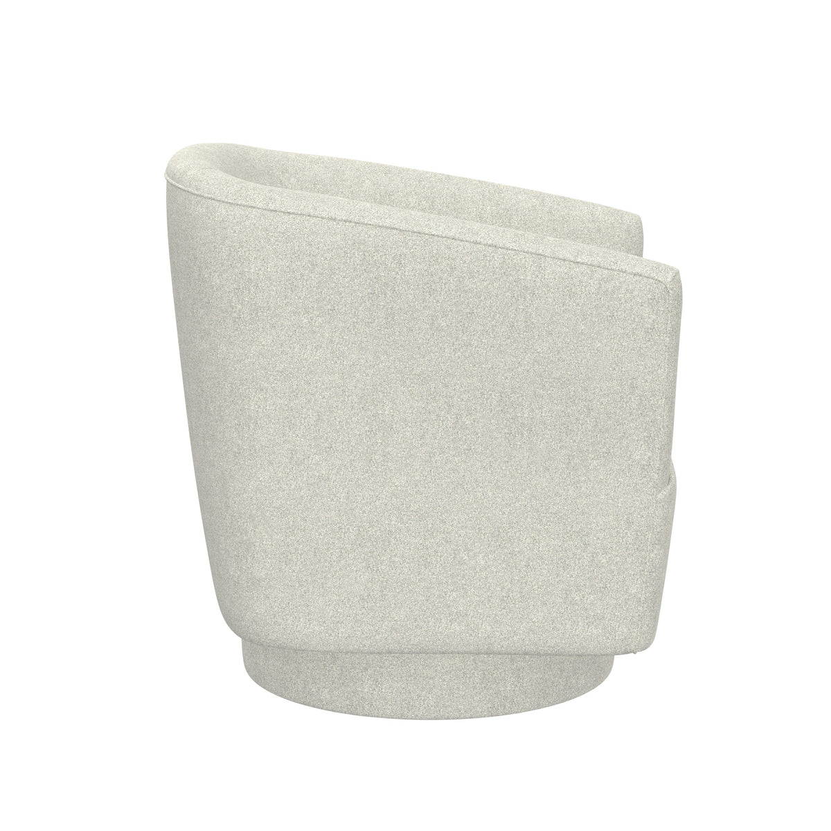 Bralin White Swivel Accent Chair White Foam Engineered Wood