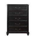 Charcoal Brown Finish Traditional Bedroom Furniture 1Pc Chest Of 5 Drawers Antique Handles Classic Design Brown Mix Classic,Traditional Wood