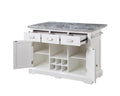 Zermatt Kitchen Island White White Wood