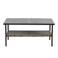 Patio Furniture, Outdoor Furniture, Seasonal Pe Wicker Furniture, Four Set Wicker Furniture With Black Metal Table Yes Brown Seats 4 Pe Rattan Iron Waterproof Fabric