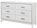 Almera Glitter White Dresser White Rubber Wood