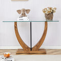 Modern Minimalist Rectangular Glass Table With 0.39 