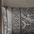 7 Piece Jacquard Comforter Set Grey Queen Queen Grey Polyester