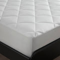 Overfilled Deep Pocket Mattress Pad White Queen White Nylon Queen
