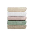Oversized Quilted Throw With Soped Edges Cream 60X72
