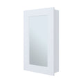 Parks Medicine Cabinet With Included Mirror, White White 1 3 24 To 31 In Mirror Included Bathroom Wall Mounted Modern 5 10 Inches Particle Board Melamine
