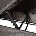 Patio Furniture, Outdoor Furniture, Seasonal Pe Wicker Furniture,7 Pcs Set Wicker Furniture With Lounger Sofa Yes Dark Gray Seats 6 Pe Rattan Iron Waterproof Fabric