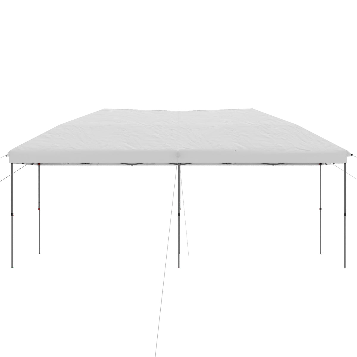 Outsunny 10' X 19' Pop Up Canopy With Easy Up Steel Frame, 3 Level Adjustable Height And Carrying Bag, Sun Shade Event Party Tent For Patio, Backyard, Garden, Off White White Steel