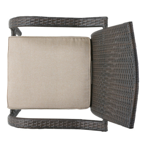 Outdoor Wicker Chairs, 56225.00Chrbrn Kd, 4Pcs Brown Resin