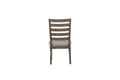 Casual Side Dining Chair W Ladder Back Set Of 2 Gray Solid Wood Mdf
