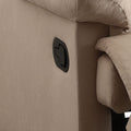 Beige Recliner With Pillow Top Arm Beige Manual Handle Metal Primary Living Space Tight Back Handle Pillow Top Arms Fabric Metal