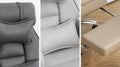 Swivel Ergonomic Office Chair, Technology Leather High Back Office Chair With Lumbar Support Headrest, Sedentary Comfortable Boss Chair, 155 Reclining Computer Chair Colorbeige Caster Wood Beige Office Foam American Design,American Traditional,European