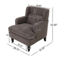 Upholstered Accent Chair Tufted Armchair For Living Room And Bedroom, Russet Brown Brown Birch Foam Teddy