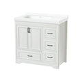 Sinks Rectangular 36 Inch Bathroom Sinks, Modern Rectangular Countertop Bathroom Sinks, Porcelain Ceramic Bathroom Sinks.White, 36''W X 20''D Sink Only. White Ceramic