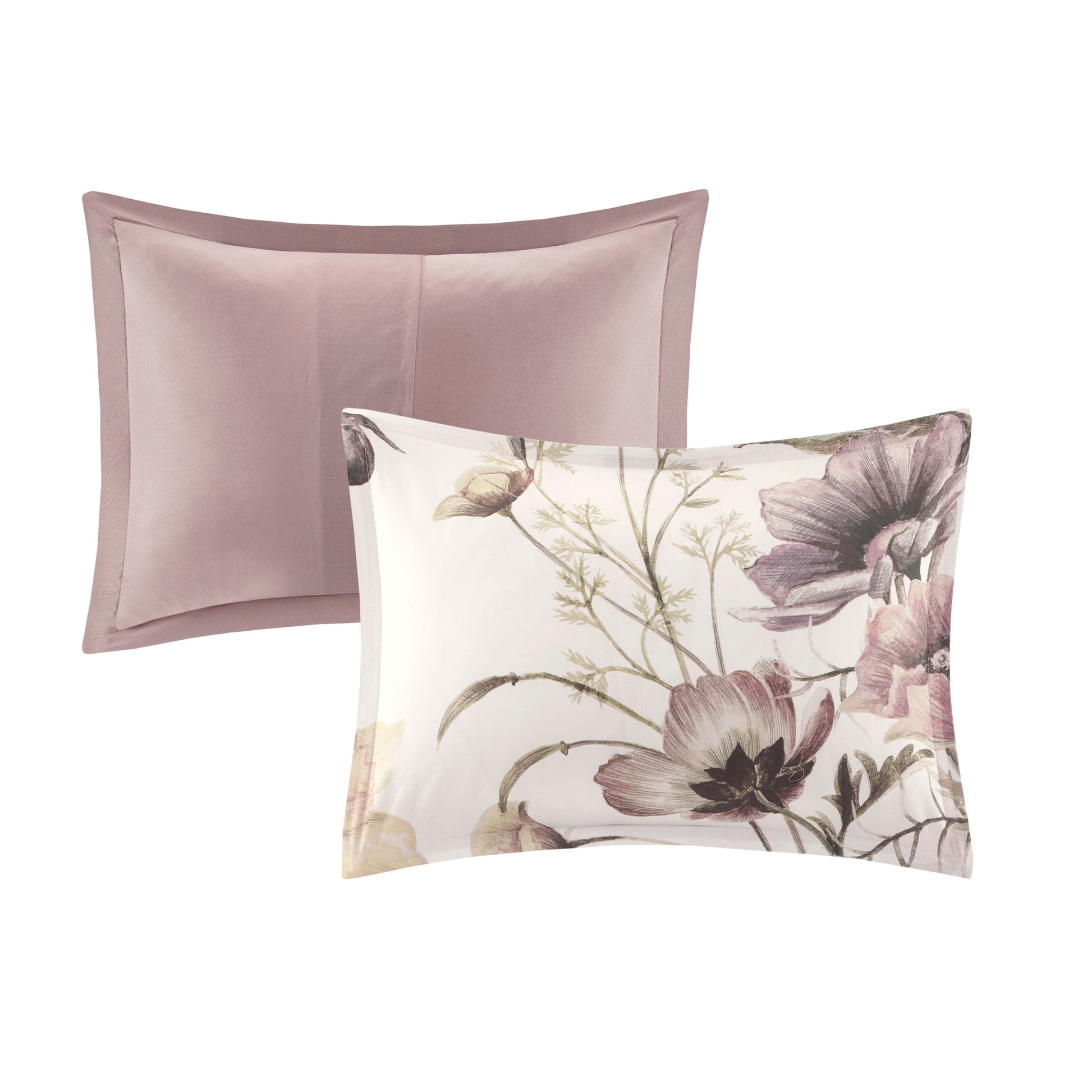 8 Piece Cotton Printed Comforter Set Blush Cal King California King Blush Polyester