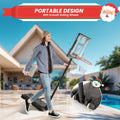 Basketball Hoop Outdoor Portable Goals Court System 4.2 10Ft Adjustable Height, 44 Inch Shatterproof Backboard & Enlarged Base, Gifts For Kids Youth Adults In Backyard Driveway Indoor Black Metal